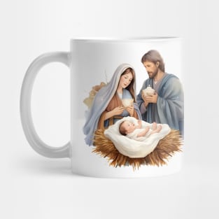 Watercolor Nativity Scene Mug